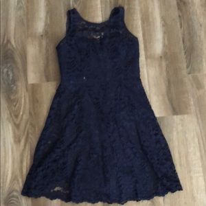 never worn dark blue dress